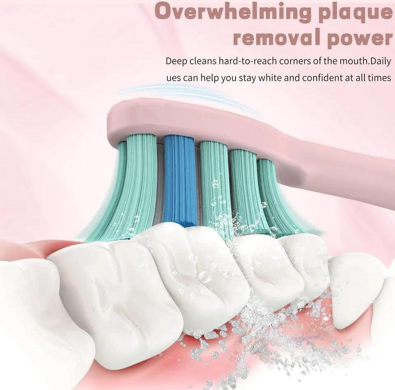 Alt view image 5 of 7 - SEJOY Sonic Electric Toothbrush Rechargeable Power 12 Brush Heads 5 Modes Timer