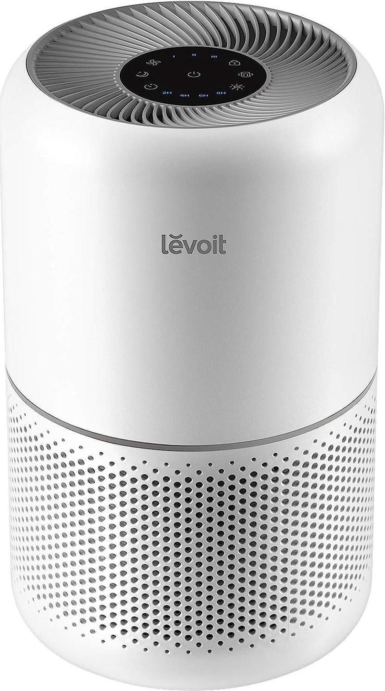 Main image of LEVOIT Air Purifier for Home Allergies Pets Hair in Bedroom, Covers Up to 1095 ft² by 45W High Torque Motor, 3-in-1 Filter with HEPA sleep mode, Remove Dust Smoke Pollutants Odor, Core300-P, White
