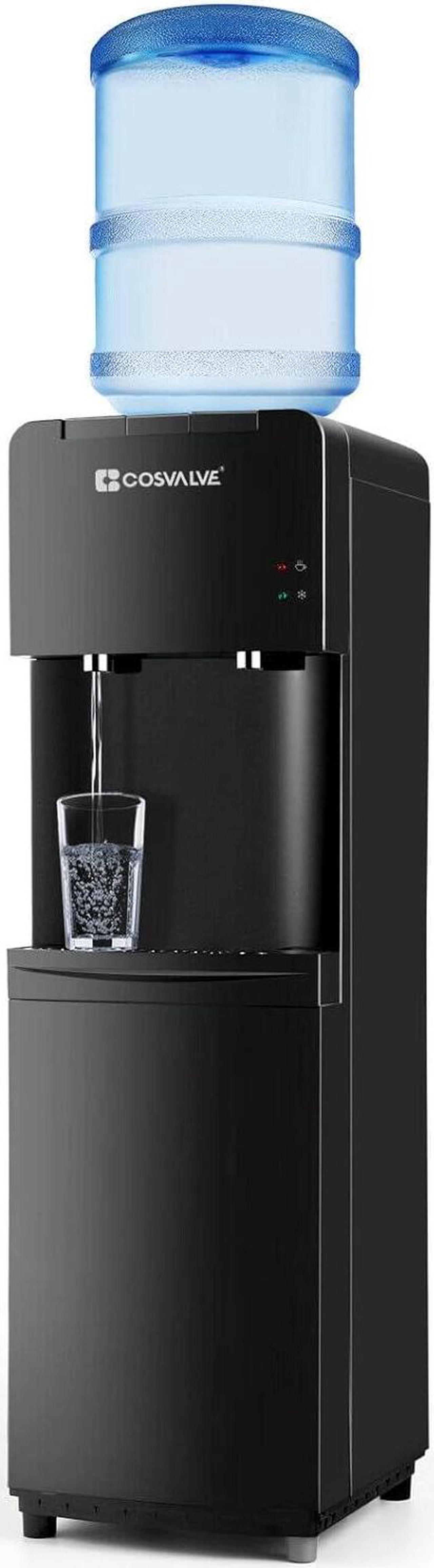 Main image of Water Coolers 5 Gallon Top Load,Hot/Cold Water Cooler Dispenser, Innovative Slim Design Energy Saving Freestanding with Child Safety Lock for Home or Office Black
