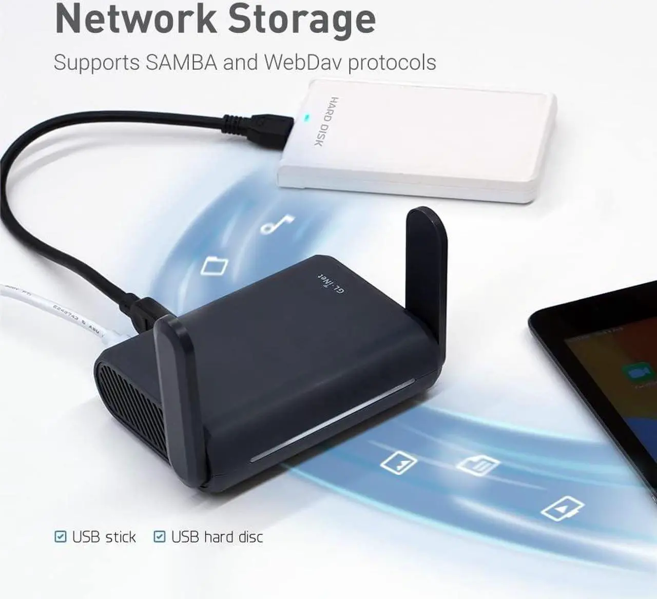 Alt view image 2 of 6 - GL.iNet GL-A1300 Pocket VPN Travel Router - Portable Wi-Fi Router for Travel, Easy to Set up, Connect to Public & Hotel Wi-Fi login Page