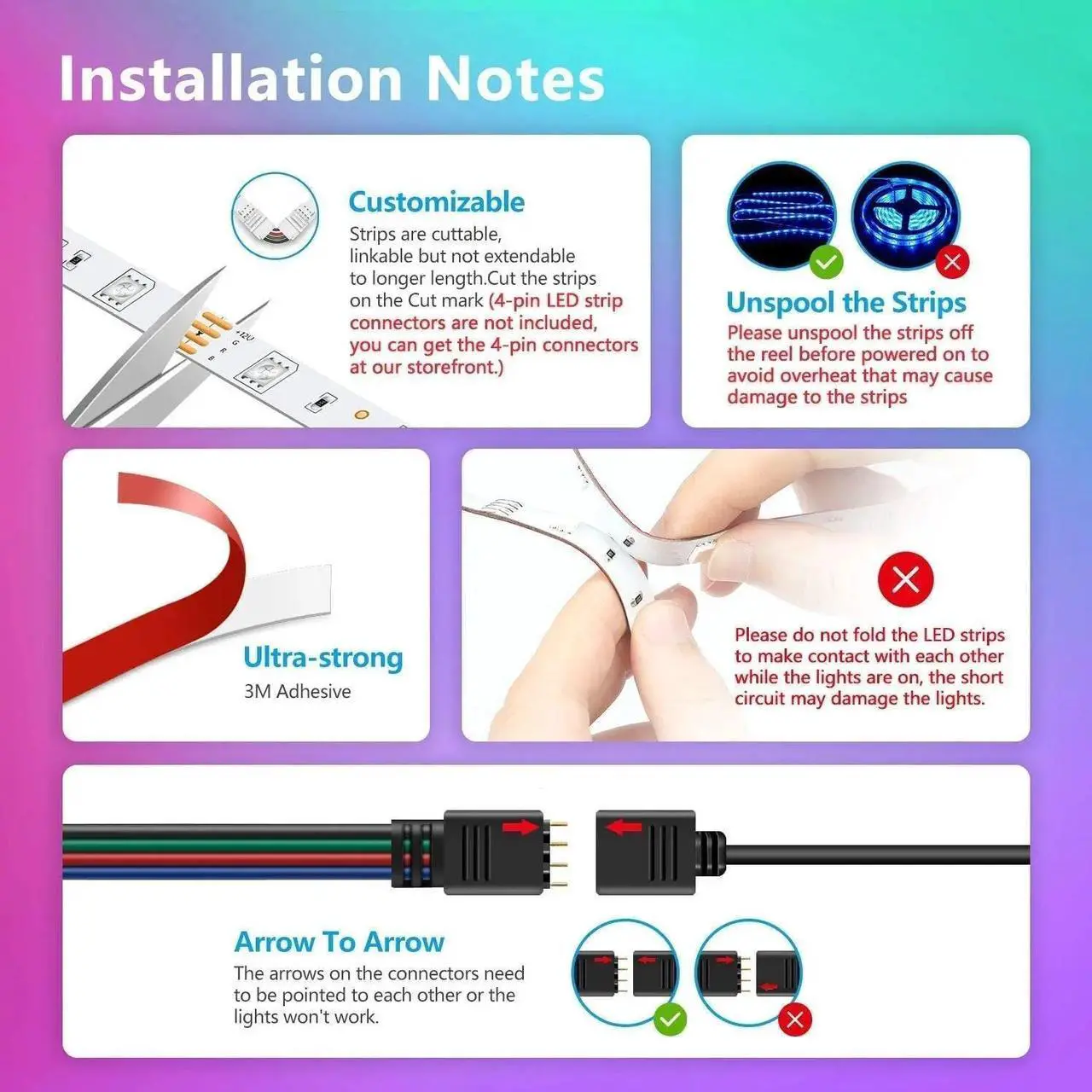 Alt view image 3 of 7 - 100 Ft LED Lights for Bedroom Music Sync Color Changing RGB LED Strip Rope Light General Remote, 5050 RGB LED Light Strips(App+Remote+Mic)