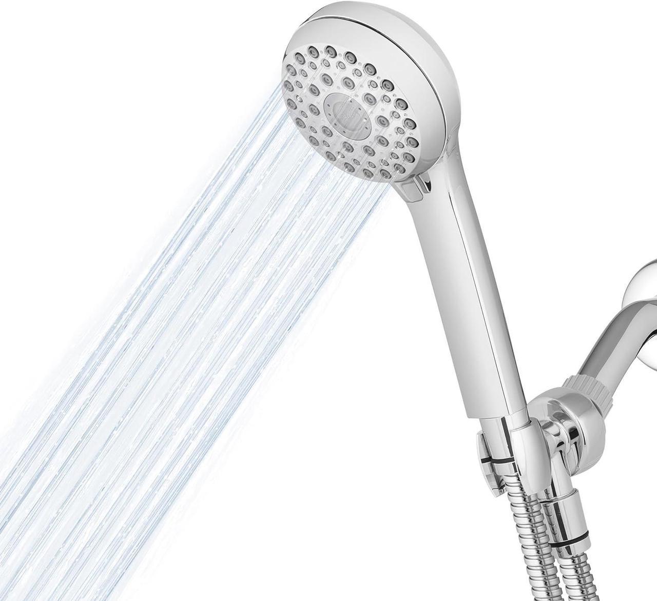 Waterpik High Pressure Hand Held Shower Head With Hose, PowerPulse Massage 6-Mode, Chrome XAL-643ME