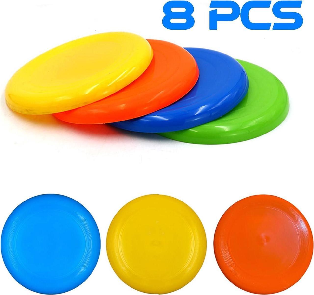 Alt view image 2 of 7 - Anzmtosn 8 Inch Sport Flying Disc, Beach Sand Sport Ring Toys, Large Beach Flying Ring Toy Sets Kit for Pool Playground Toy Gift Set Bundle for Kids Boys Girls Outdoor Garden Backyard Pack- 8 Pack