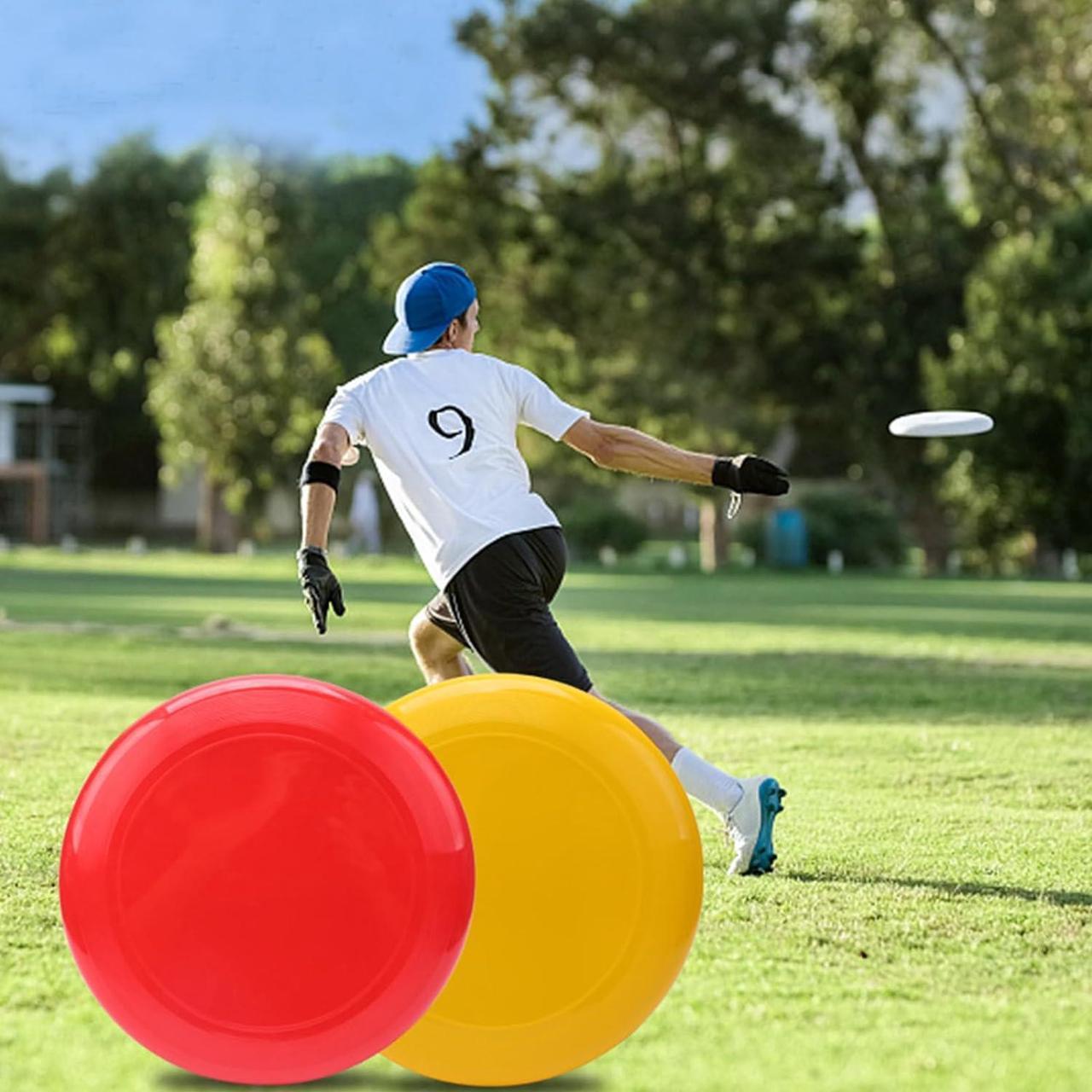Alt view image 6 of 7 - Anzmtosn 8 Inch Sport Flying Disc, Beach Sand Sport Ring Toys, Large Beach Flying Ring Toy Sets Kit for Pool Playground Toy Gift Set Bundle for Kids Boys Girls Outdoor Garden Backyard Pack- 8 Pack
