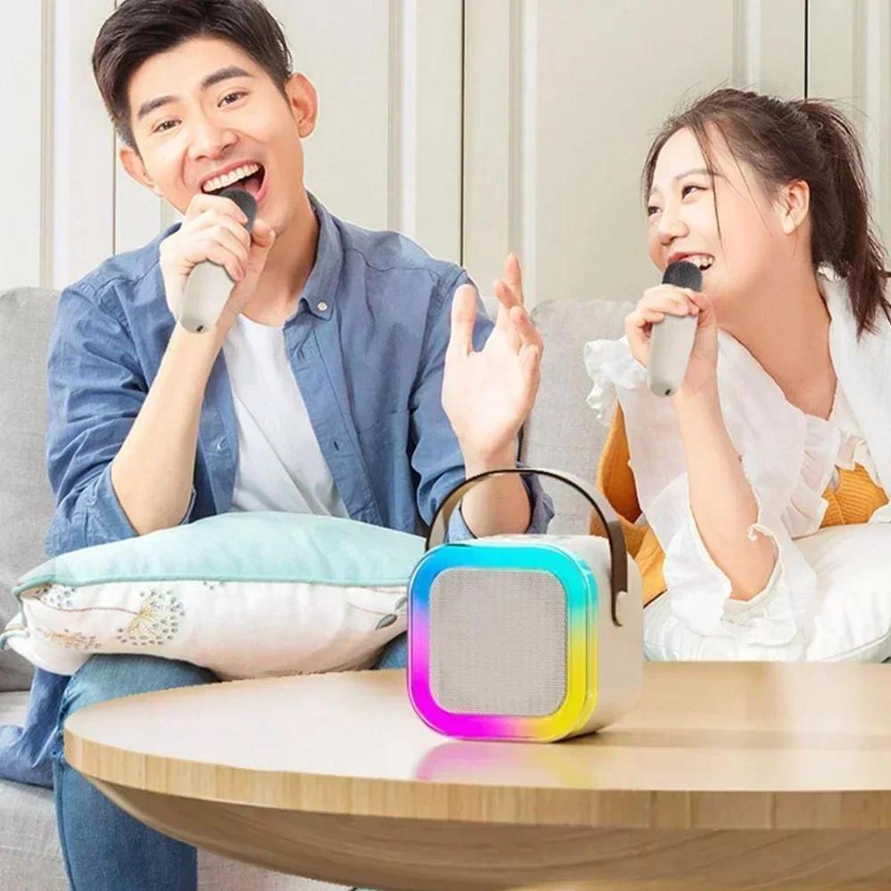Alt view image 5 of 7 - K12 Bluetooth Karaoke Machine Portable 5.3 PA Speaker System with 1-2 Wireless Microphones Home Family Singing Children's Gifts