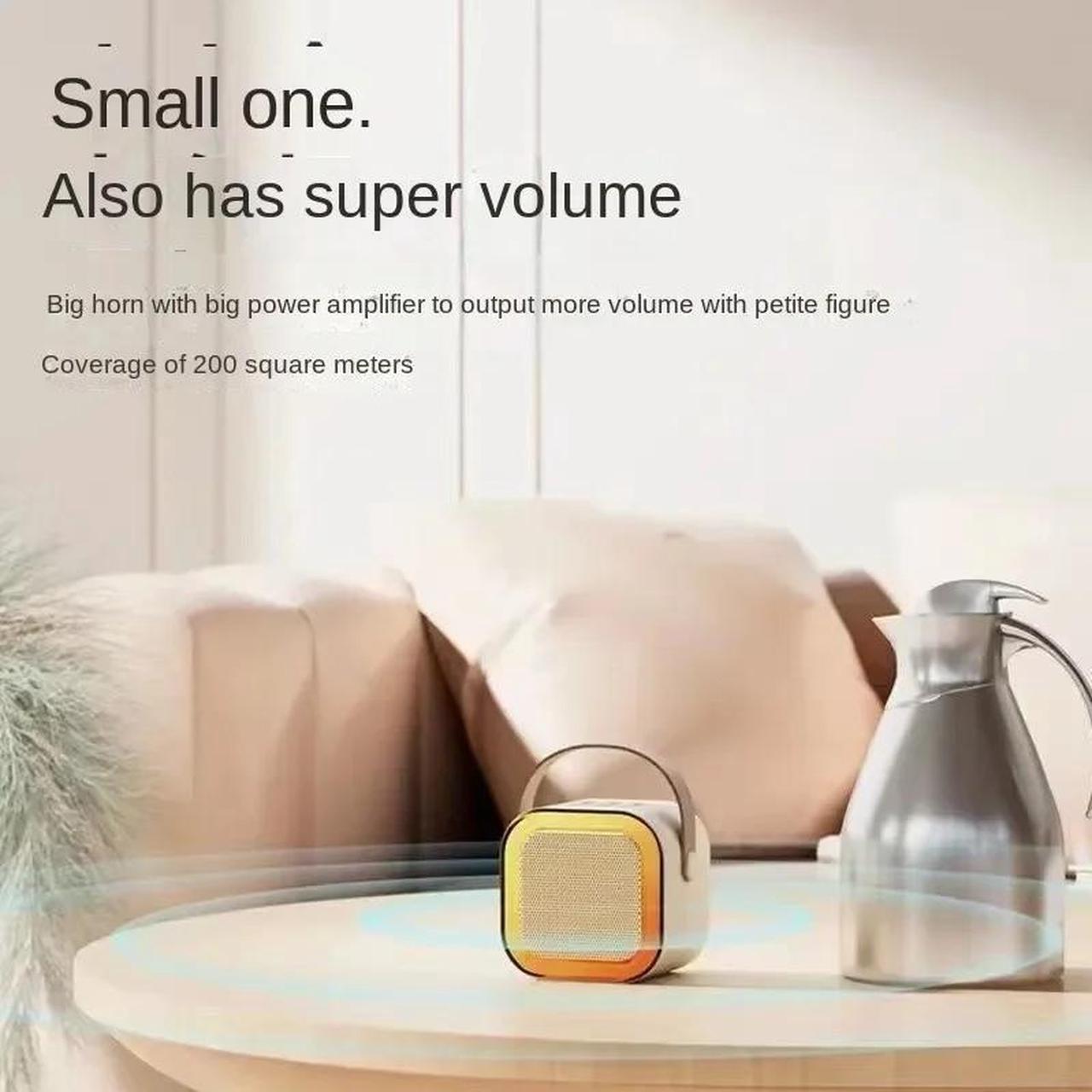 Alt view image 7 of 7 - K12 Bluetooth Karaoke Machine Portable 5.3 PA Speaker System with 1-2 Wireless Microphones Home Family Singing Children's Gifts