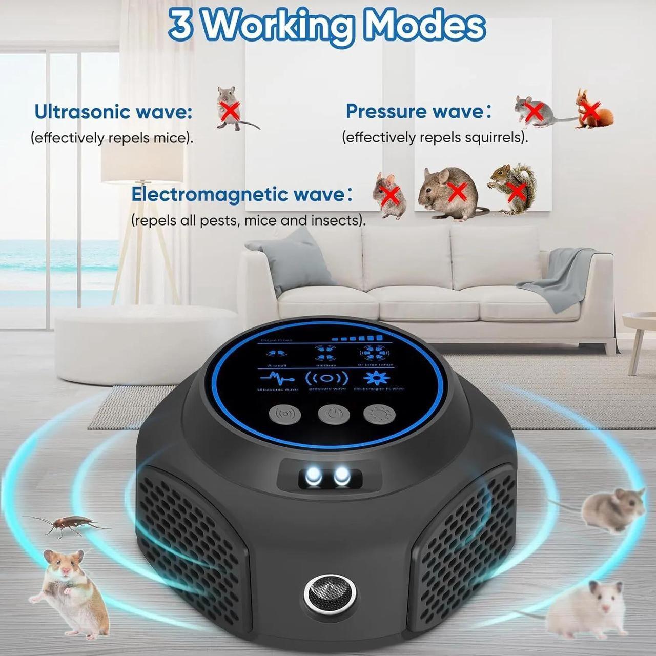 Alt view image 5 of 7 - Mice Repellent UPGRADED Ultrasonic Mouse Bat Rat Squirrel Rodent Repellent Attic
