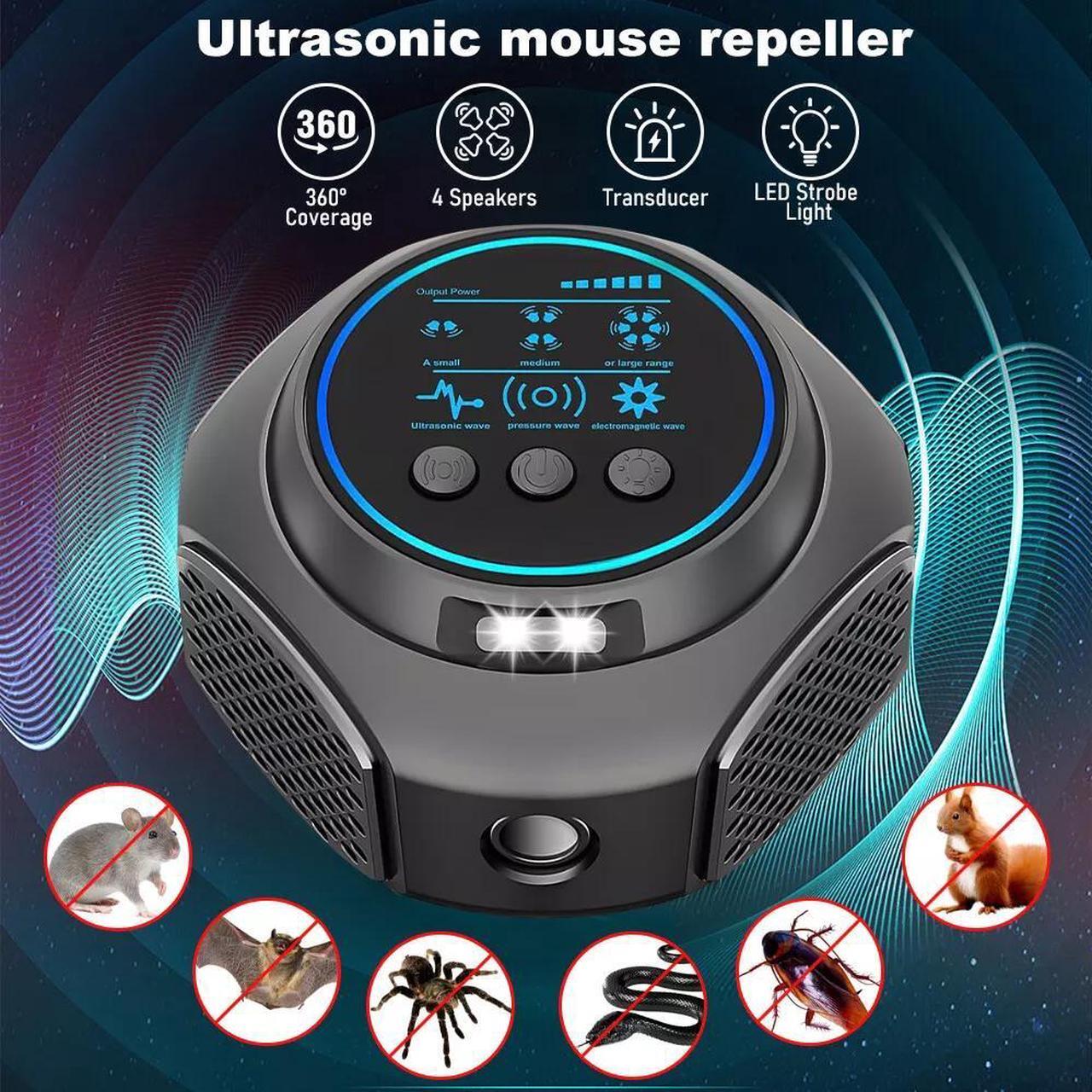 Alt view image 3 of 7 - Mice Repellent UPGRADED Ultrasonic Mouse Bat Rat Squirrel Rodent Repellent Attic