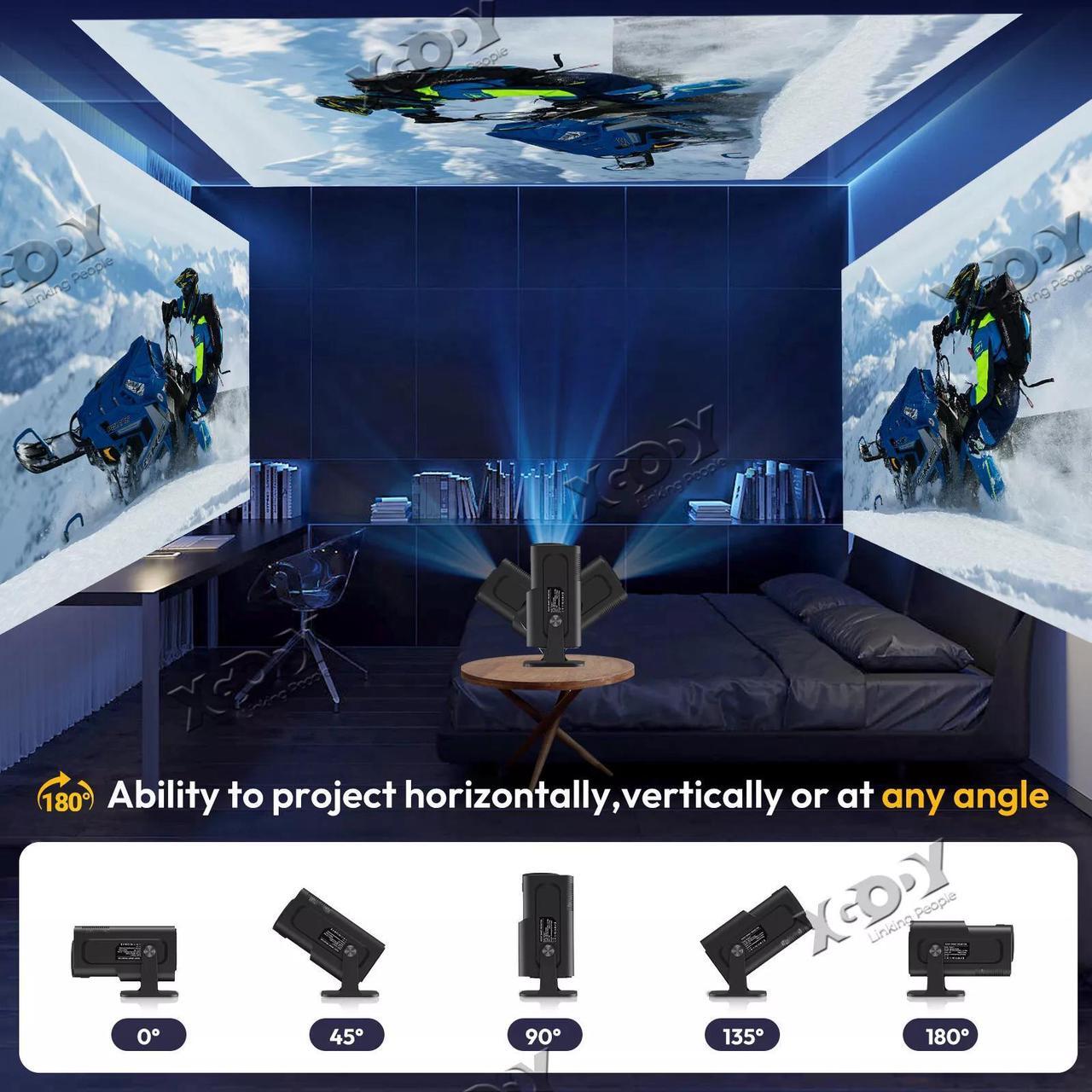 Alt view image 5 of 7 - XGODY Projector HY320 4K Native 1080P 150" LED Video Home Theater Cinema HDMI US