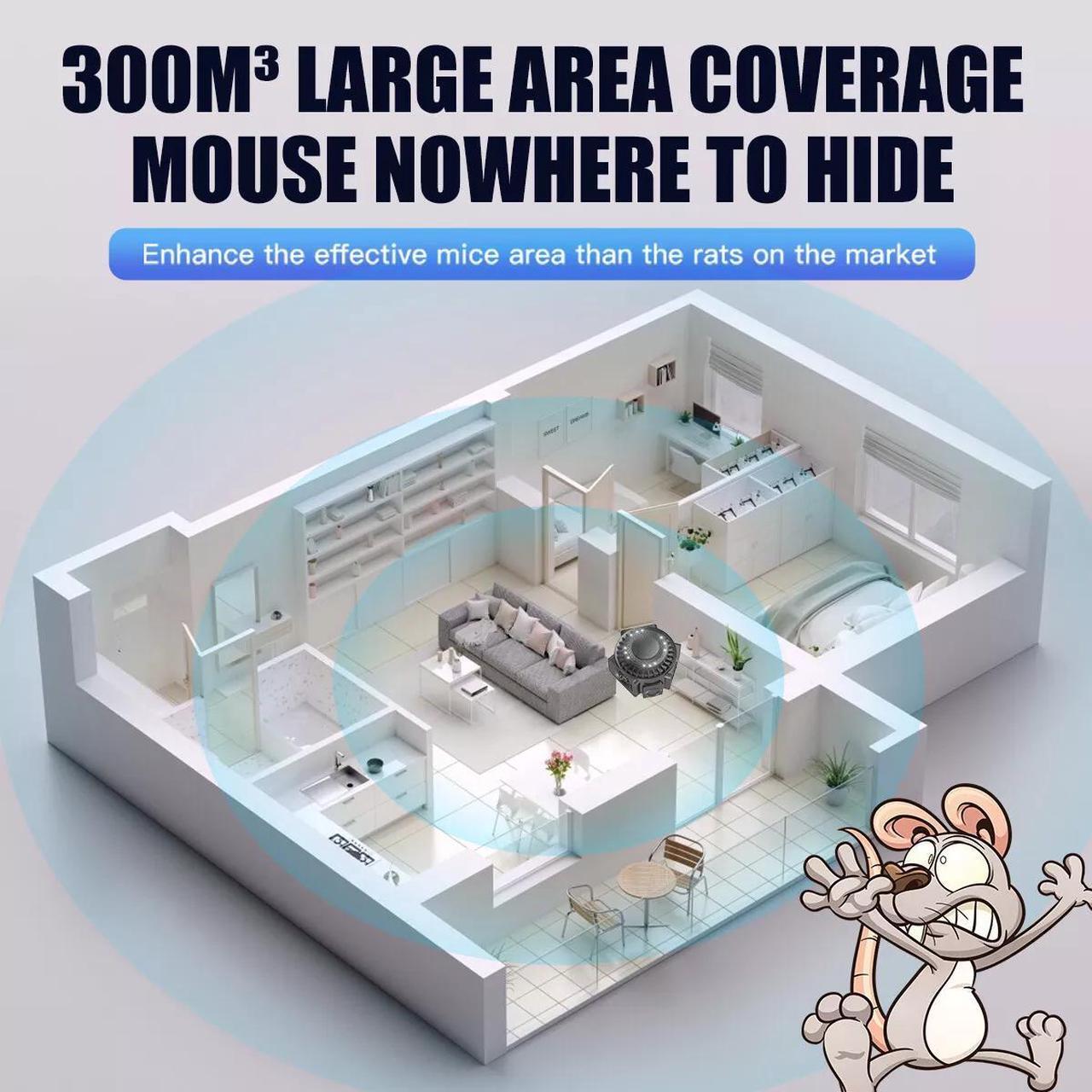 Alt view image 6 of 7 - Ultrasonic Rodent Repellent Pest Squirrel Repeller Mouse Rat Deterrent Control