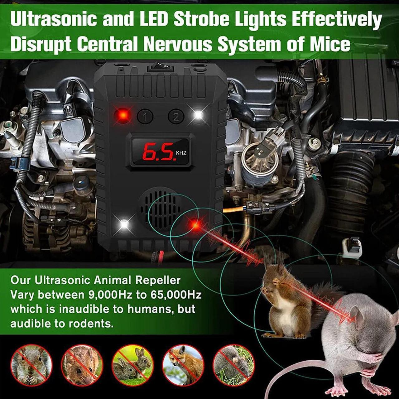 Alt view image 5 of 7 - Ultrasonic Mouse Repeller Rat Rodent for Car Wire Engine Pest Deterrent Control