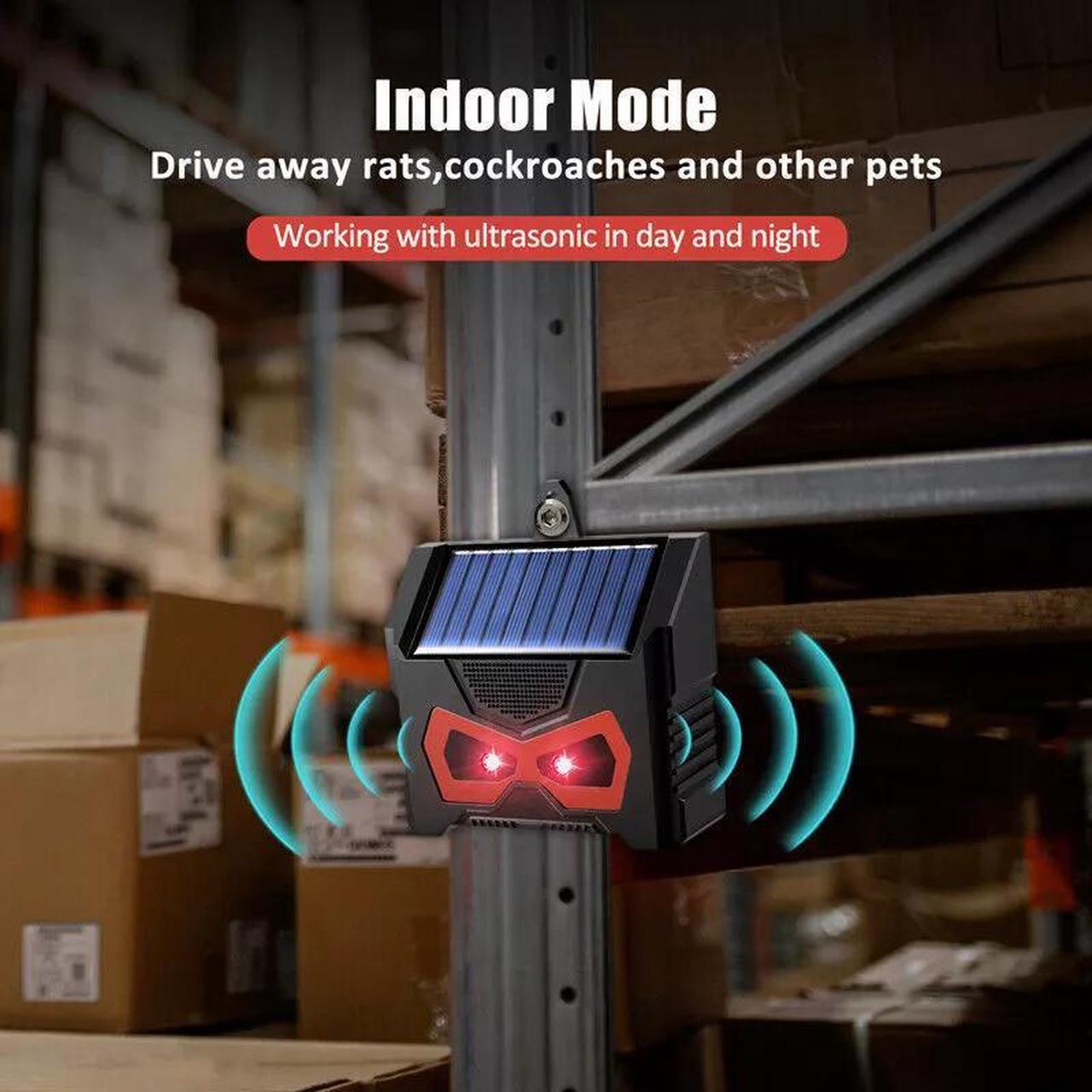 Alt view image 3 of 7 - Ultrasonic Sound Pest Repellent Control Solar Wild Animal Repeller Rat Deterrent