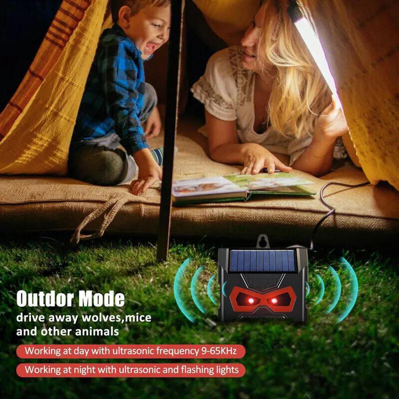 Alt view image 2 of 7 - Ultrasonic Sound Pest Repellent Control Solar Wild Animal Repeller Rat Deterrent