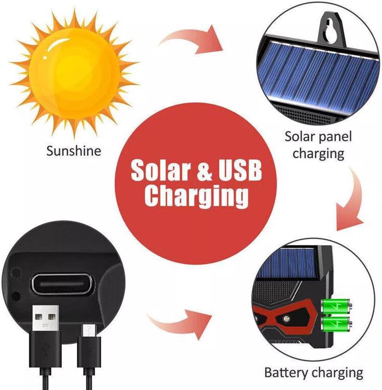 Alt view image 6 of 7 - Ultrasonic Sound Pest Repellent Control Solar Wild Animal Repeller Rat Deterrent
