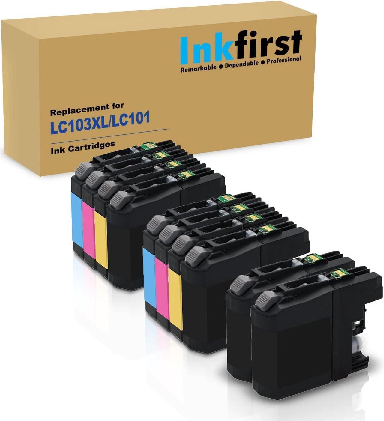 10 Inkfirst® Compatible Ink Cartridges LC103 XL LC101 Replacement for Brother LC103XL (2 Set+ 2BK) MFC-J470DW MFC-J475DW MFC-J4710DW MFC-J4310DW MFC-J4410DW MFC-J4510DW MFC-J4610DW