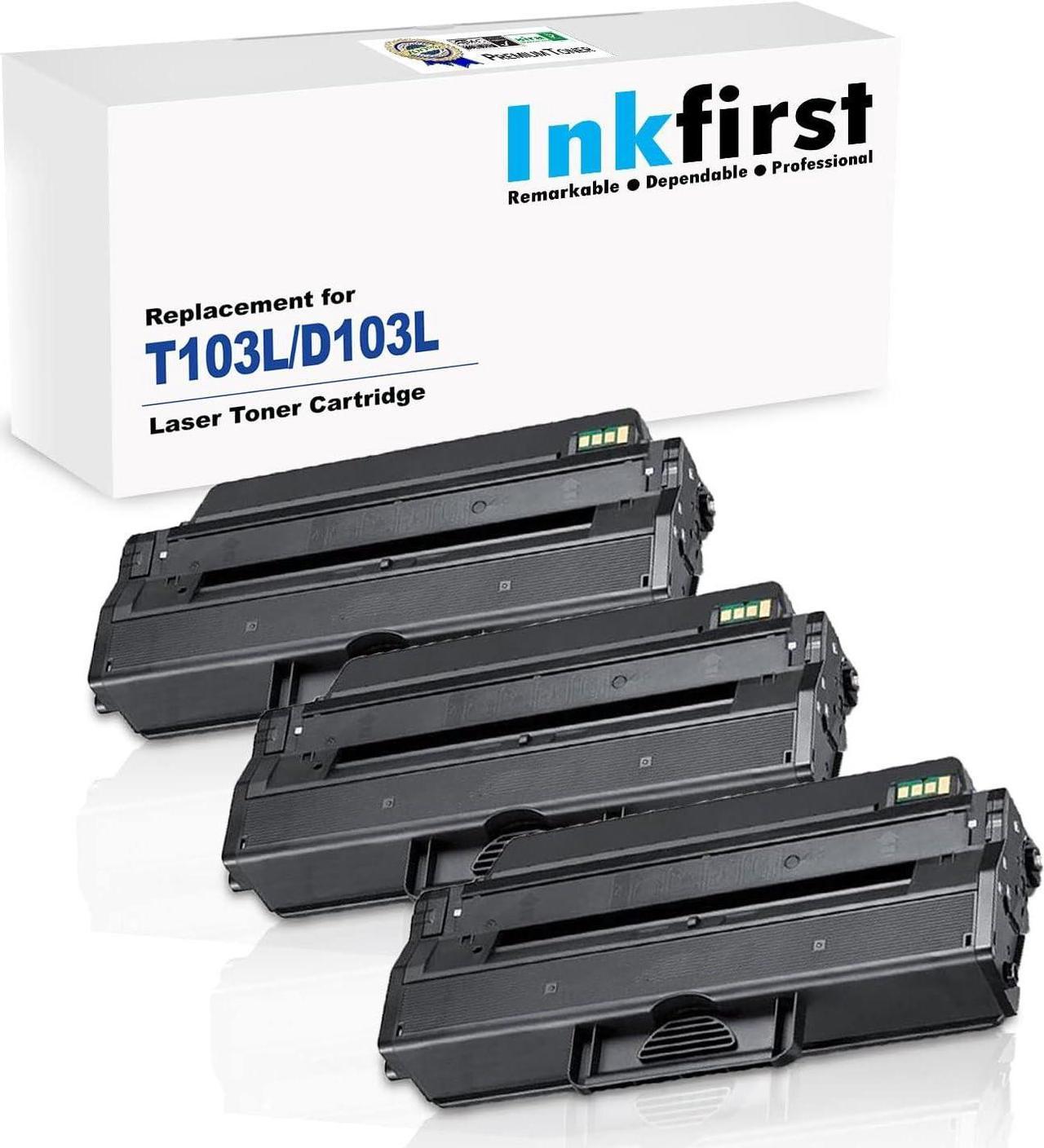 3 Inkfirst® High Yield Toner Cartridges MLT-D103L (MLTD103L) Compatible Remanufactured for Samsung D103L Black SCX-4728FD SCX-4729FD SCX-4729FW ML-2950D ML-2950ND ML-2955DW ML-2955ND