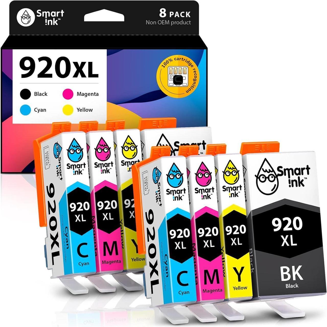 Smart Ink Compatible Ink Cartridge Replacement for HP 920 XL 920XL (2BK & 2C/M/Y 8 Pack Combo) Compatible with HP Officejet 6000 6500 6500A 7000 7500 7500A