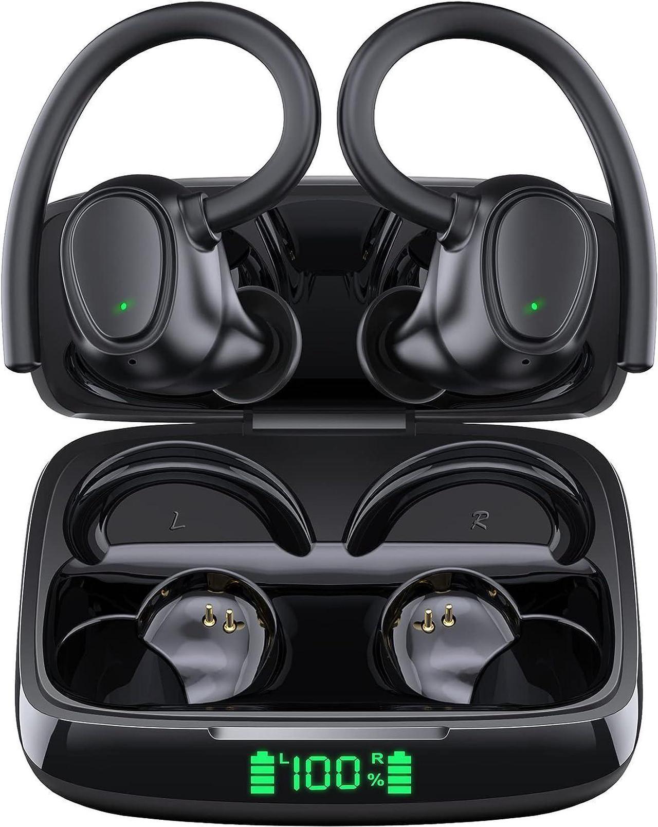 Wireless Earbuds, KORSKR Bluetooth Earbuds Touch Control Ear Buds Hi-Fi Stereo 42H Playtime Bluetooth 5.3 Earphones IPX6 Waterproof Wireless Headphones with Microphone Fast Charging Case for Sports