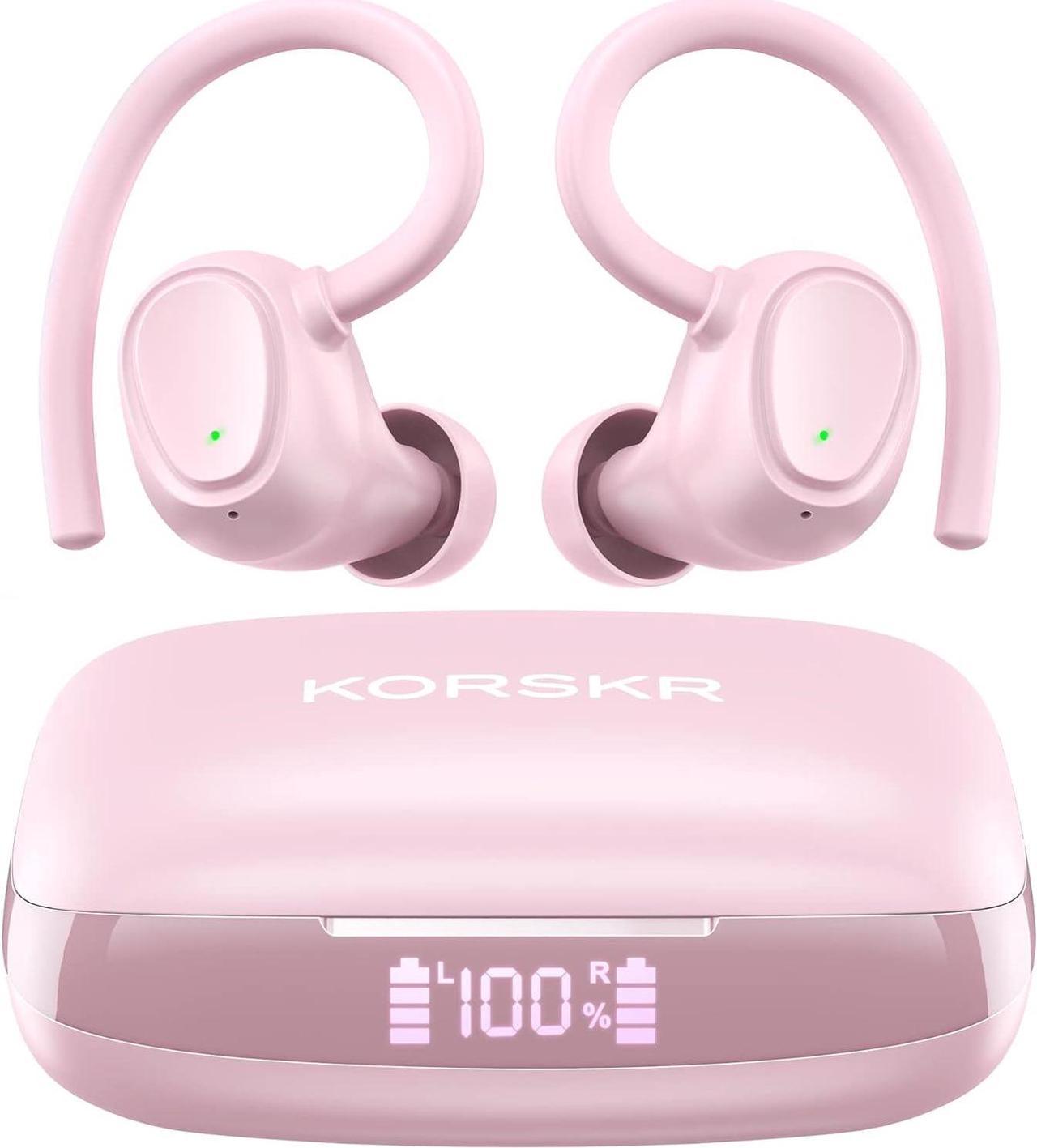 Wireless Earbuds, KORSKR Bluetooth 5.3 Earbuds Touch Control Ear Buds Hi-Fi Stereo, 42H Playtime IPX6 Waterproof Bluetooth Headsets in-Ear Headphones with Mics Fast Charging Case for Sports Running