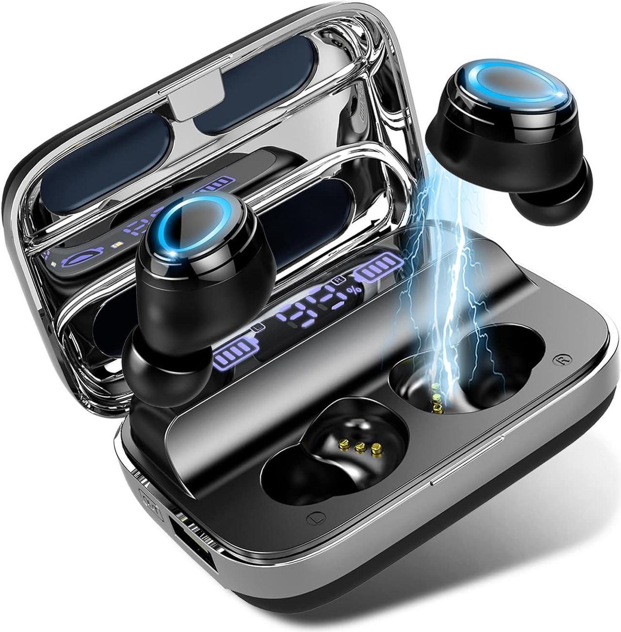 Wireless Earbuds, Bluetooth 5.3 Earbuds with 140H Playtime, Bluetooth Headphones Noise Cancelling Stereo Bass Wireless Earphones in Ear USB-C Charging Case, IP7 Waterproof Sport for for Android iOS