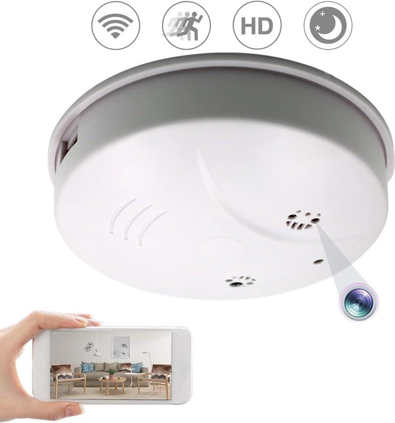 Hidden Camera, Spy Camera Smoke Detector Camera HD 1080P WiFi Mini Camera for Indoor Home Office Security Monitoring Nanny Cam with Motion Detection