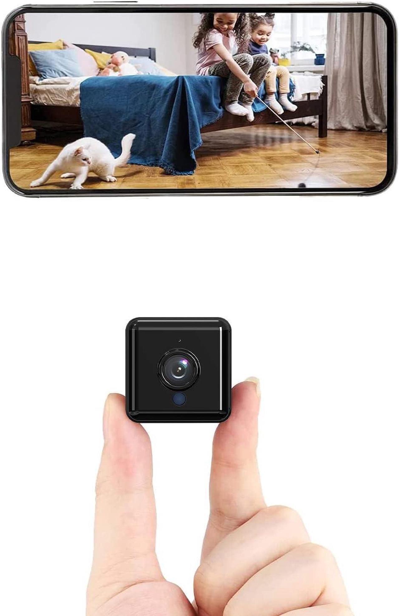 Mini Spy Camera WiFi Hidden Camera Night Vision 4K HD Spy Nanny Cam for Home Security Easy Set Wireless Indoor Smallest Camera with Motion Detection IP Camera Remote Viewing