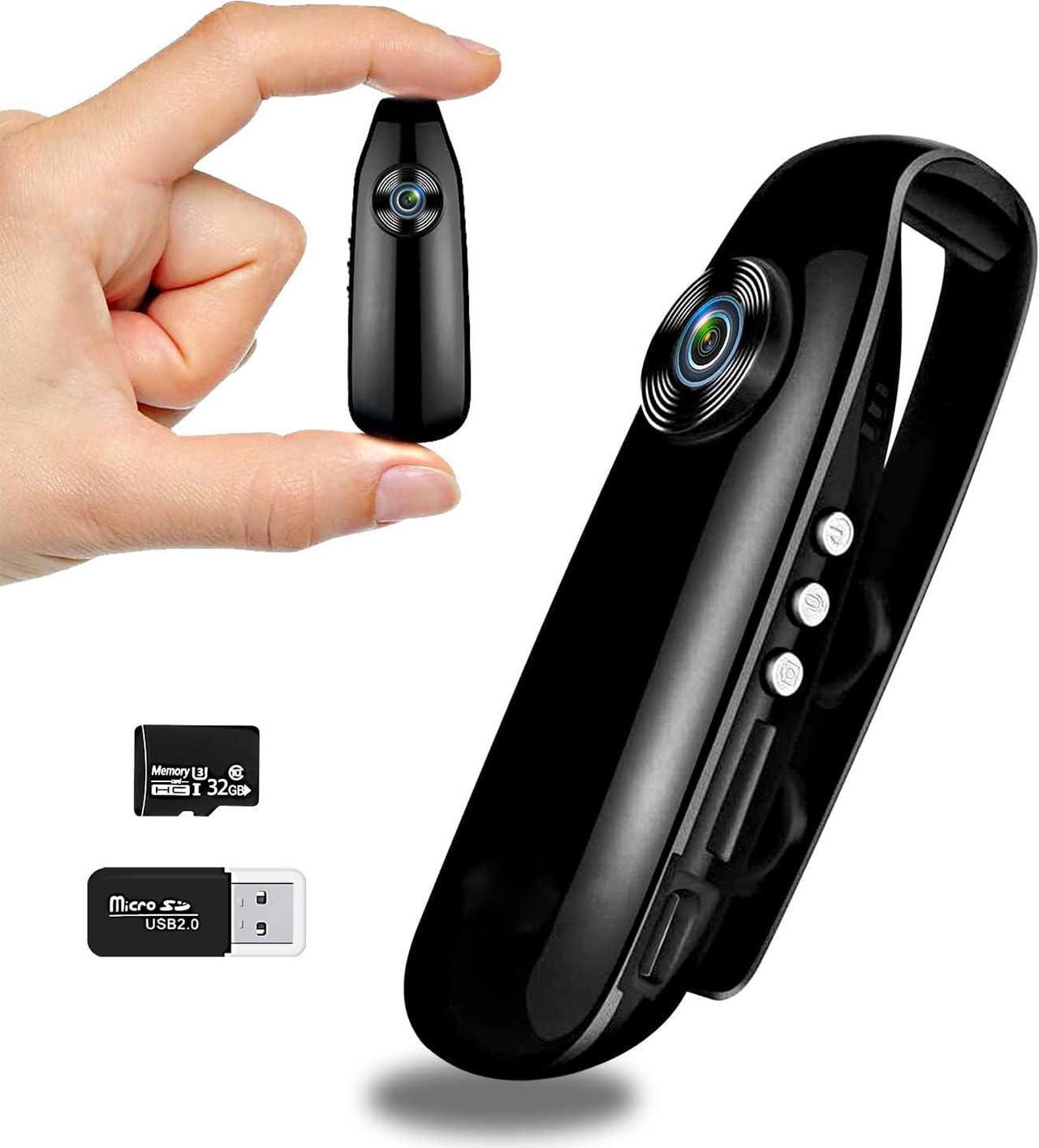 Mini Spy Camera, FHD 1080P Wearable Nanny Cam & Body Camera, Mini Camera,12MP Photo Taking, 130° Wide Angle, Motion Detection, Large Battery, Magnetic Adsorption, Hidden Cameras, Body Cam, Spy Cam