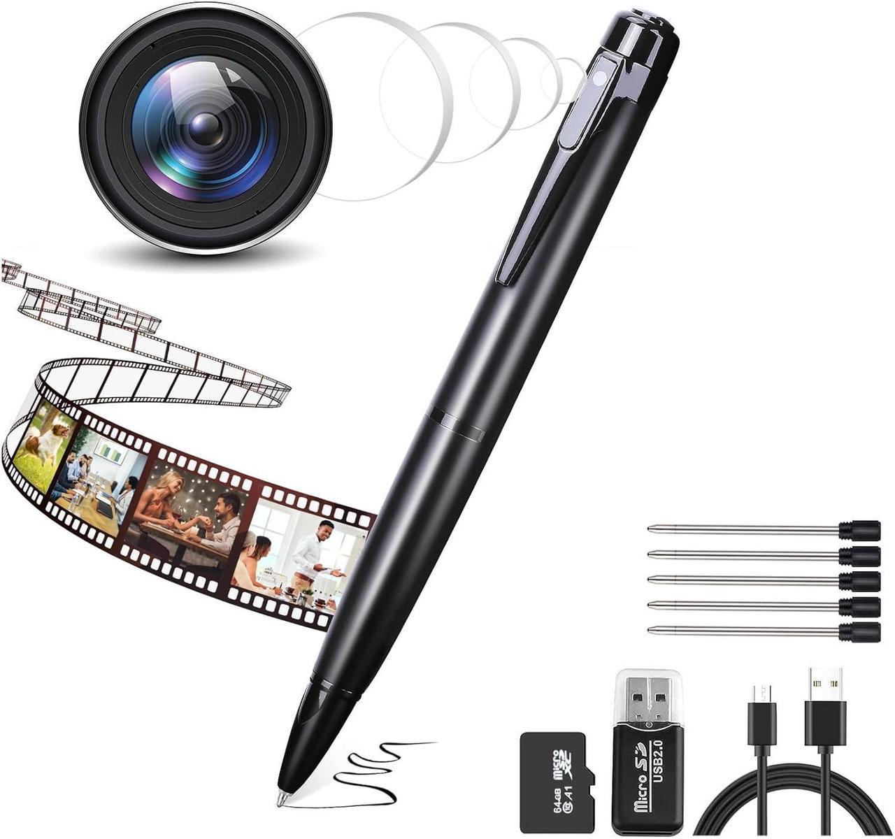 iMok Mini Spy Camera Pen 1080p Hidden Camera- Mini Nanny Cam Spy Pen Full HD Video with Loop Recording and Picture Taking Rechargeable Battery for Home Security or Office