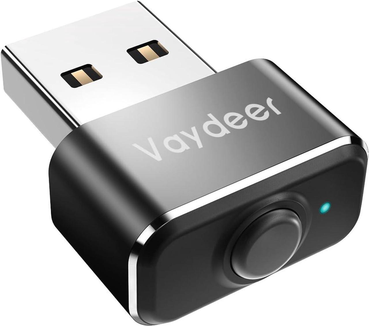 Vaydeer Mini Metal Mouse Jiggler, Made of Premium Aluminum Alloy, Longer Life Span, Plug and Play, 100% Undetectable, 3 Natural and Random Tracks, USB Mouse Mover to Boost Your Productivity