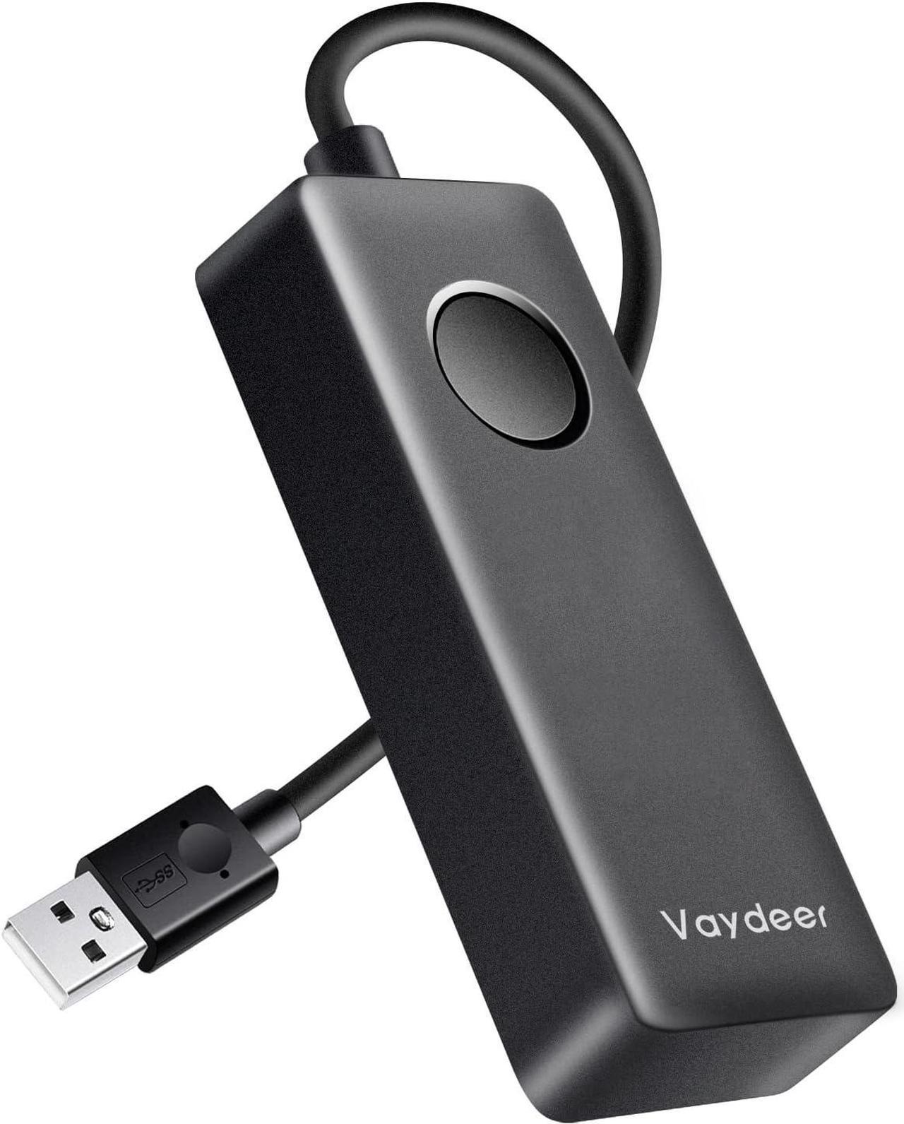 VAYDEER Mouse Mover USB Port Undetectable Mouse Jiggler with On/Off Switch,Multi-track and Memory Function,Driver-Free and Plug and Play,Mouse Movement Simulator to Prevent Computer Entering Sleep Mod