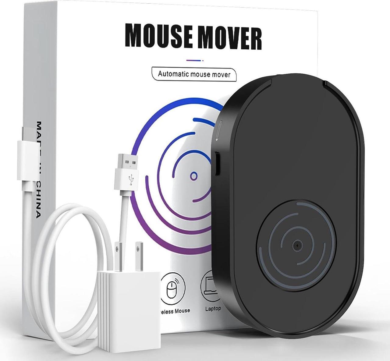 Ergopollo Mouse Jiggler, Undetectable Mouse Mover Device Wiggler Shaker with Drive Free USB Cable and 5V1A Adapter, Moves Mouse Automatically, Keep PC Screen Active, Black and Blue