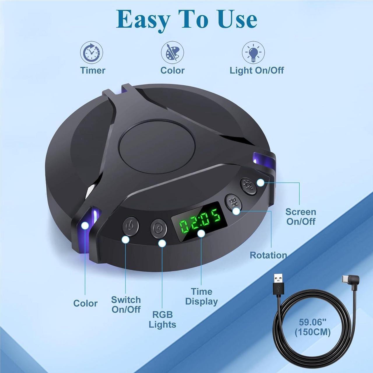 Undetectable Mouse Jiggler by Atopt, Mouse Mover Device Shake Wiggler with ON/Off Switch, LED Display, Breathing Light and Drive Free USB Cable, Moves Mouse Automatically, Keep PC Screen Active, Black