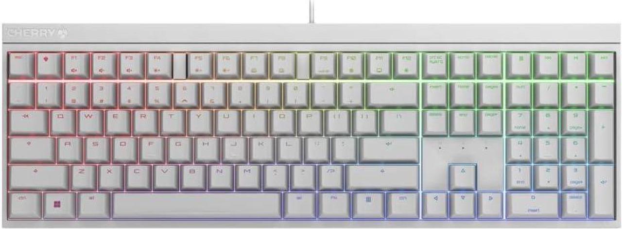 Cherry MX 2.0S Wired Gaming Keyboard with RGB Lighting MX Switches (White - MX Brown)