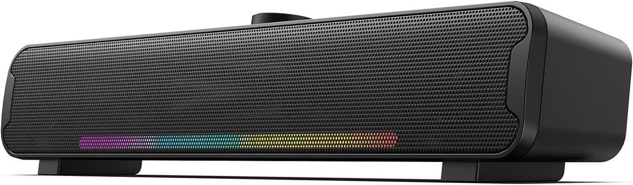 Computer Speakers, Bluetooth 5.3 RGB Laptop Sound Bar, 16W Dual 2.0 HiFi Stereo with 6 Colorful LED Modes, USB Powered Gaming Speakers for Desktop, Phone, PC, Laptop, Tablets(Include USB C Adapter)