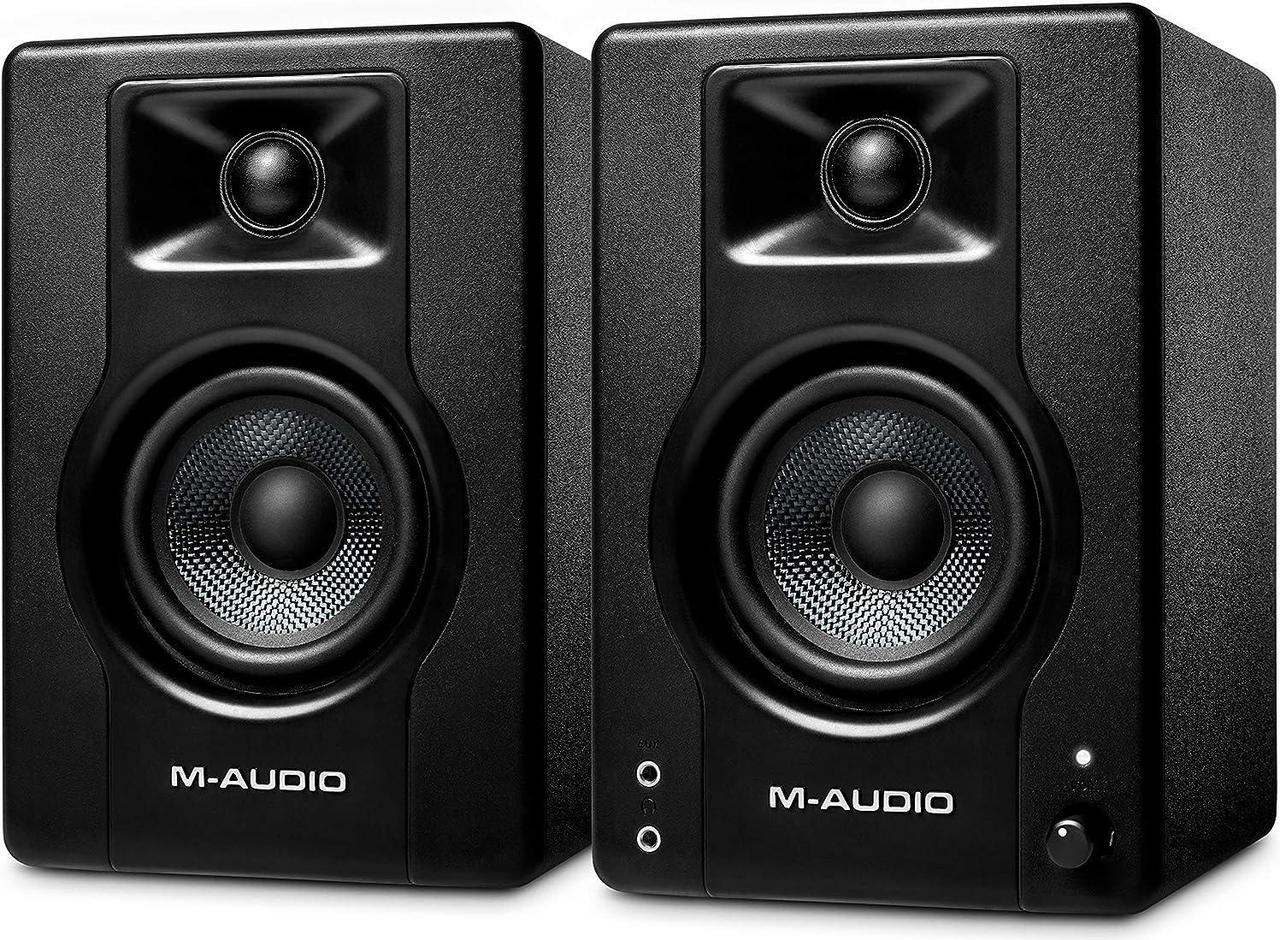 M-Audio BX3 3.5" Studio Monitors, HD PC Speakers for Recording and Multimedia with Music Production Software, 120W, Pair