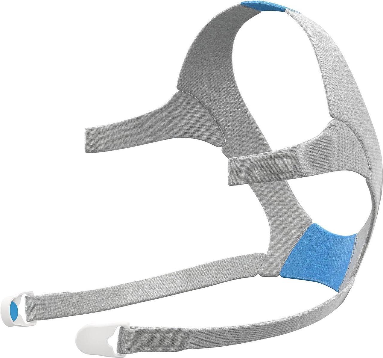 ResMed Airfit/AirTouch F20 Headgear - Replacement Headgear - Extra Soft with Plush Straps - Large, Blue