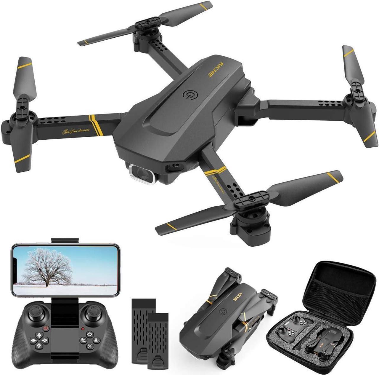 4DV4 Drone with Camera for Adults,1080P HD FPV Live Video drone Foldable RC Quadcopter for Beginners Kids Toys Gift,Trajectory Flight, App Control,Altitude Hold,One Key Returnand, 2 Batteries