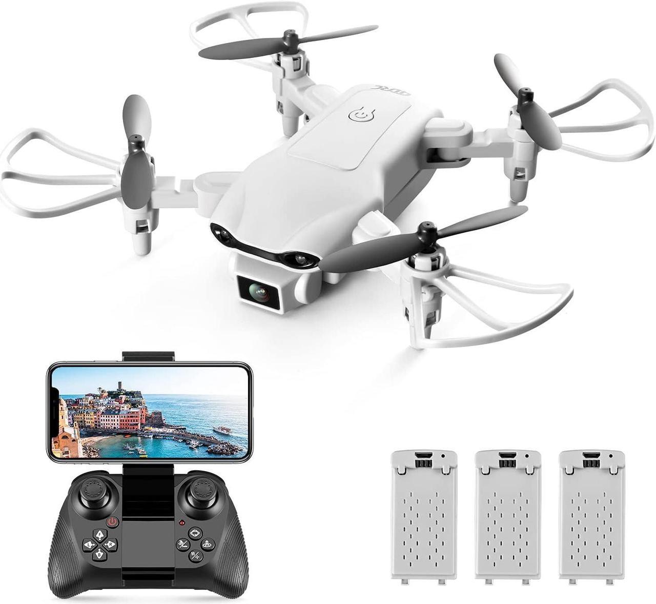 4DV9 Mini Drone for Kids Adults with 1080P HD FPV Camera,Foldable Remote Control Quadcopter for Beginners Toys,Auto Hover,Trajectory Flight, 3D Flips,One Key Return,App Control,3 Battery,