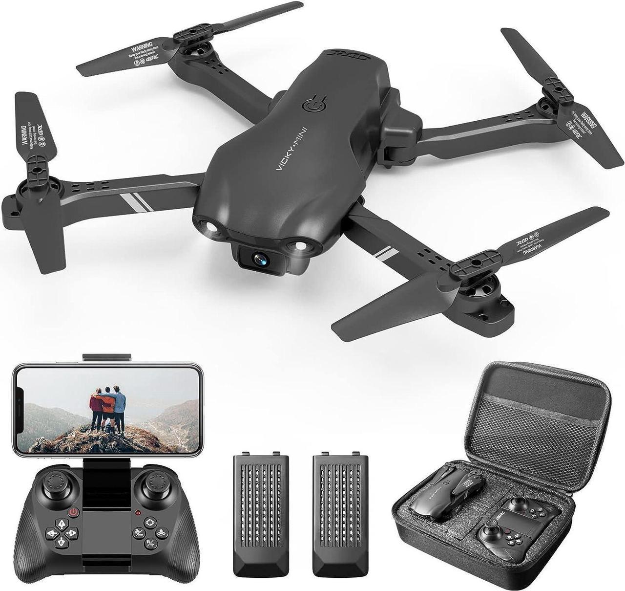 4DRC V13 Drone with 1080P HD FPV Camera for kids Adults, Foldable Mini RC Quadcopter for Beginners Toys Gifts,Waypoint, Functions, Headless Mode,Altitude Hold,Gesture Selfie,3D Flips,Black