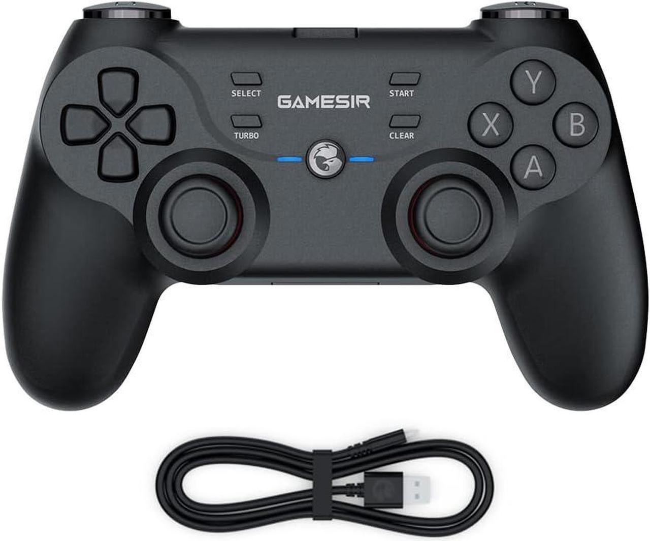 GameSir T3 2.4G Wireless PC Game Controller for Android TV Box/Windows PC 7/10, Wired Controller with Dual Vibration Gamepad Joystick, 400mAh Li-ion Battery, Linear Trigger Buttons Compatible with And