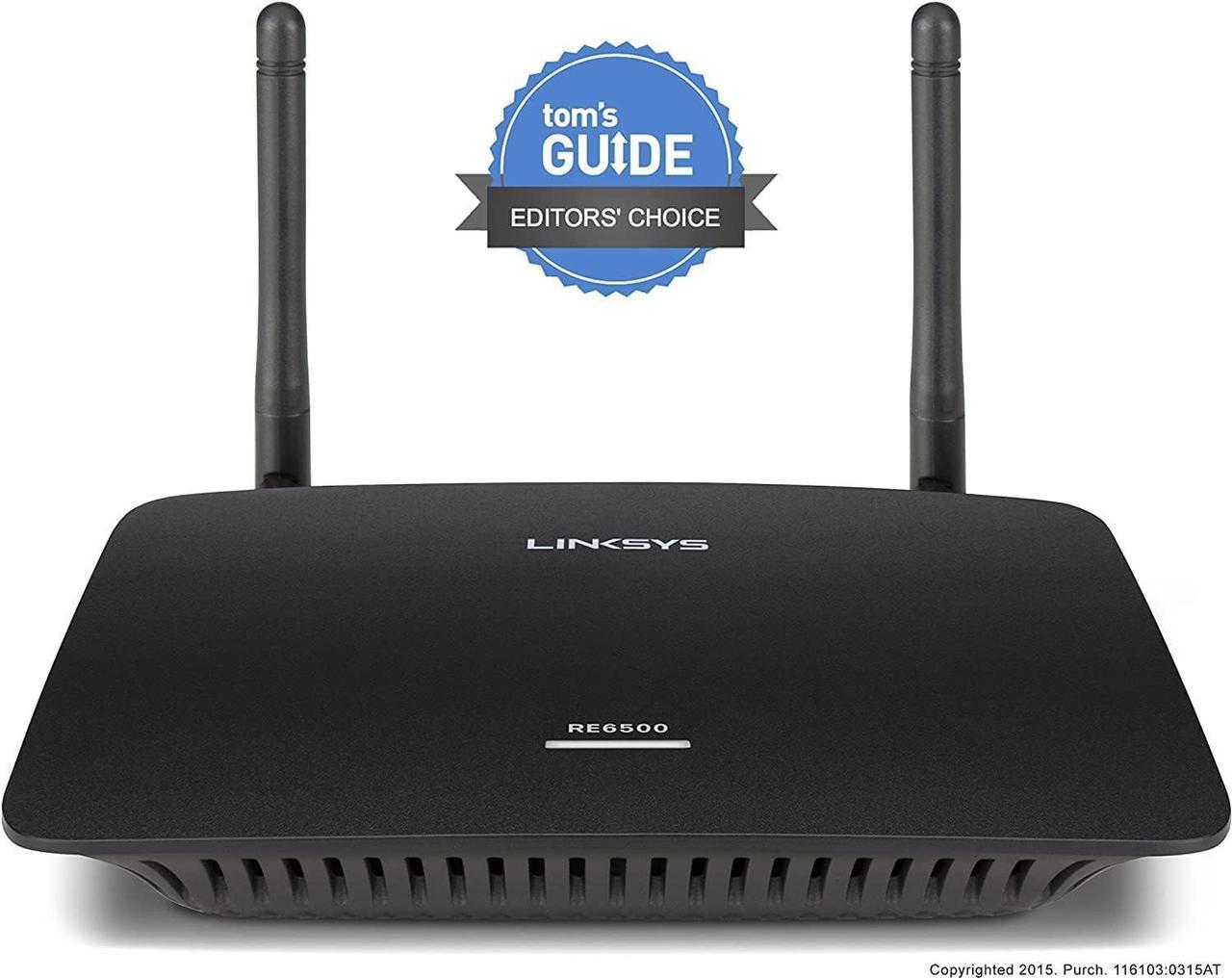 Linksys AC1200 Max WiFi Range Extender (RE6500-CA) | Dual Band | 10,000 Sq.ft Range | 4 Gigabit ethernet Ports (CAD Version)