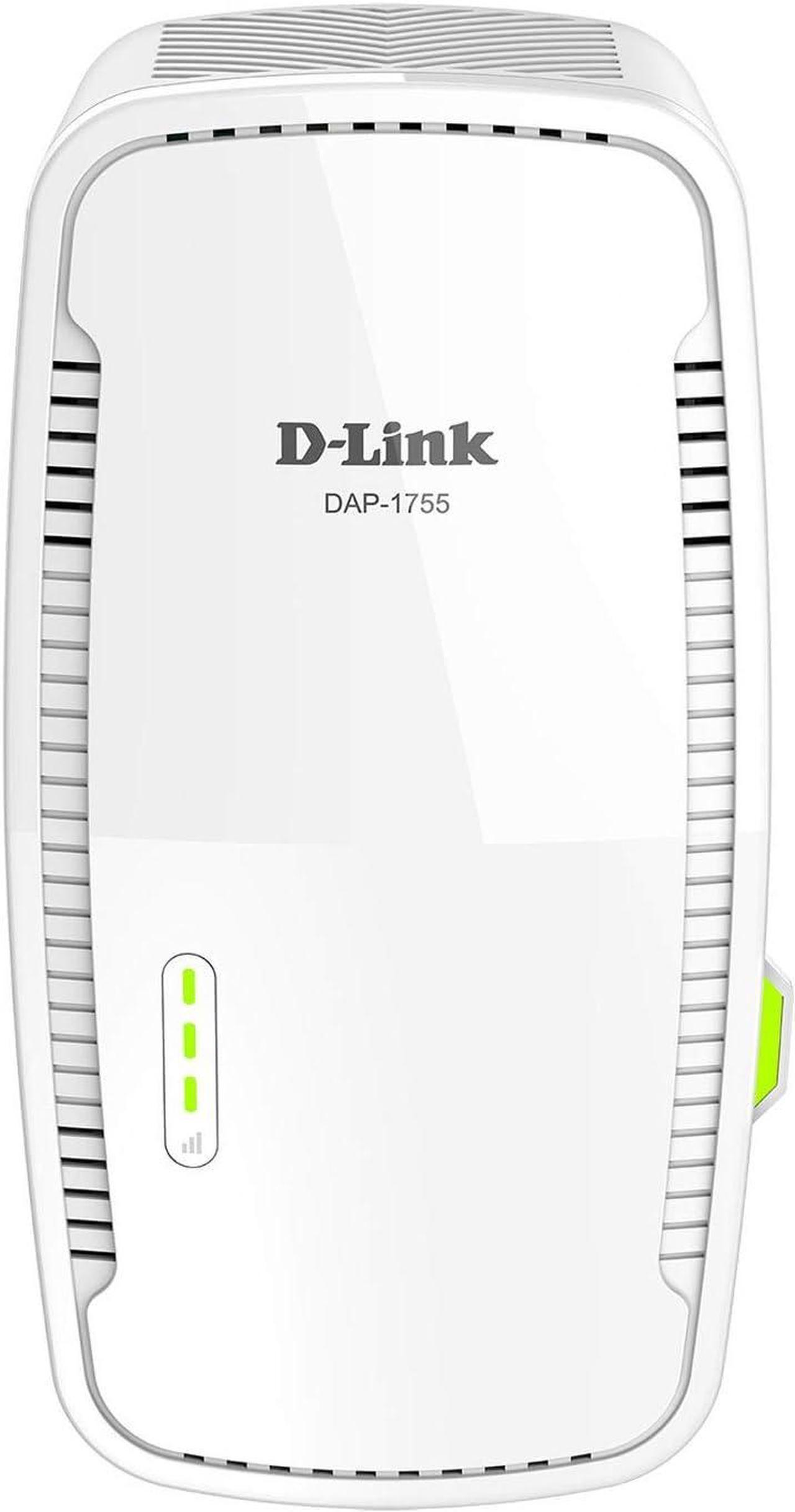 D-Link AC1750 Mesh Wi-Fi Range Extender, AC1750 Speeds, Wi-Fi Mesh and Smart Roaming, Multi-Mode, Universal Compatibility, Gigabit, Dual Band, Expand Your Network with WiFi Mesh Technology (DAP-1755)