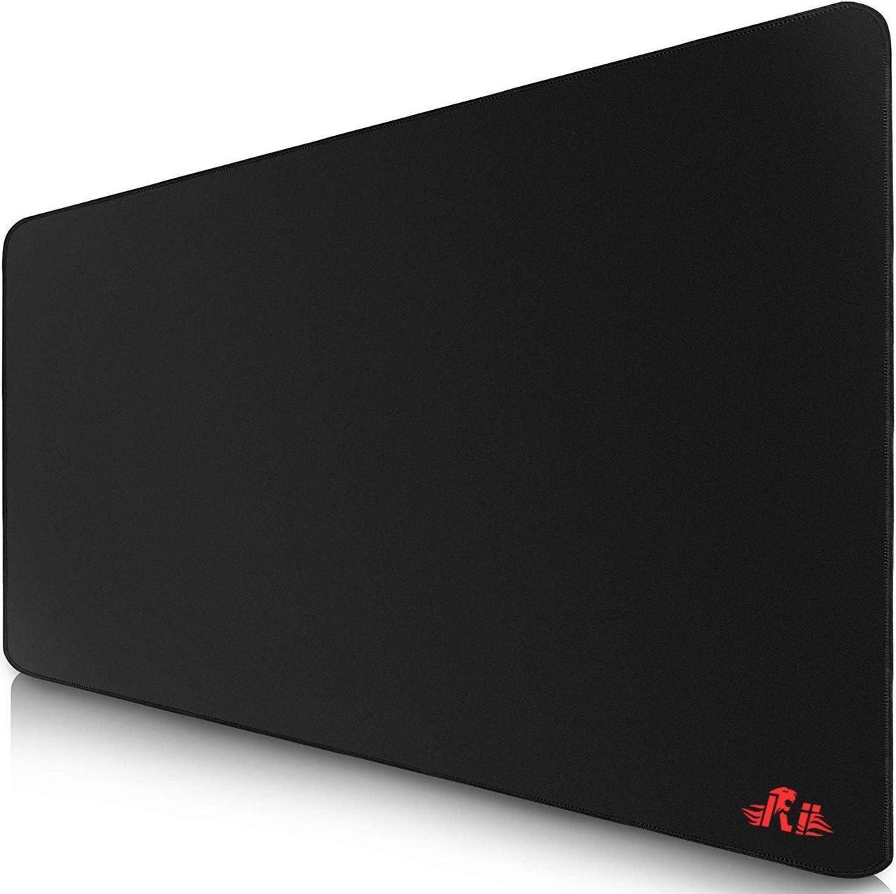 Rii Gaming Mouse Pad XXL,Extend Large Mouse Pad with Stitched Edge, Computer Mousepad (35.43x15.75x0.15in) with Anti-Fray Textured Surface, Desk Mouse Pad with Water-Resistant Non-Slip Rubber Base for