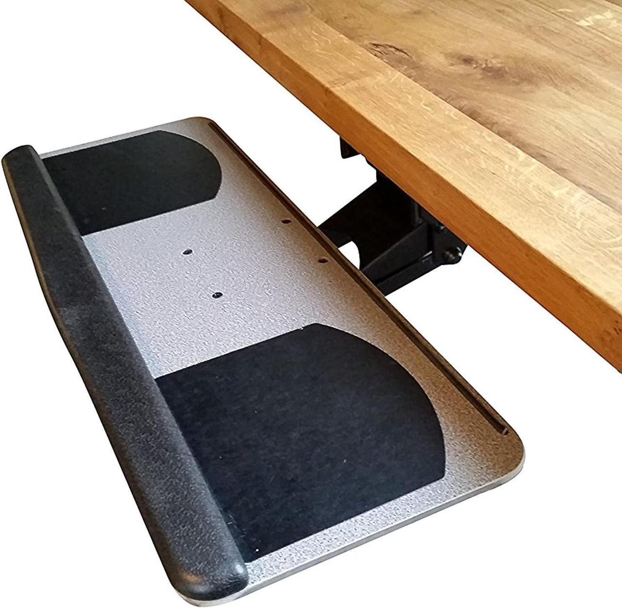 Keyboard Tray with Adjustable Height and Tilt for Standing Desks and Short Depth Desk Tops