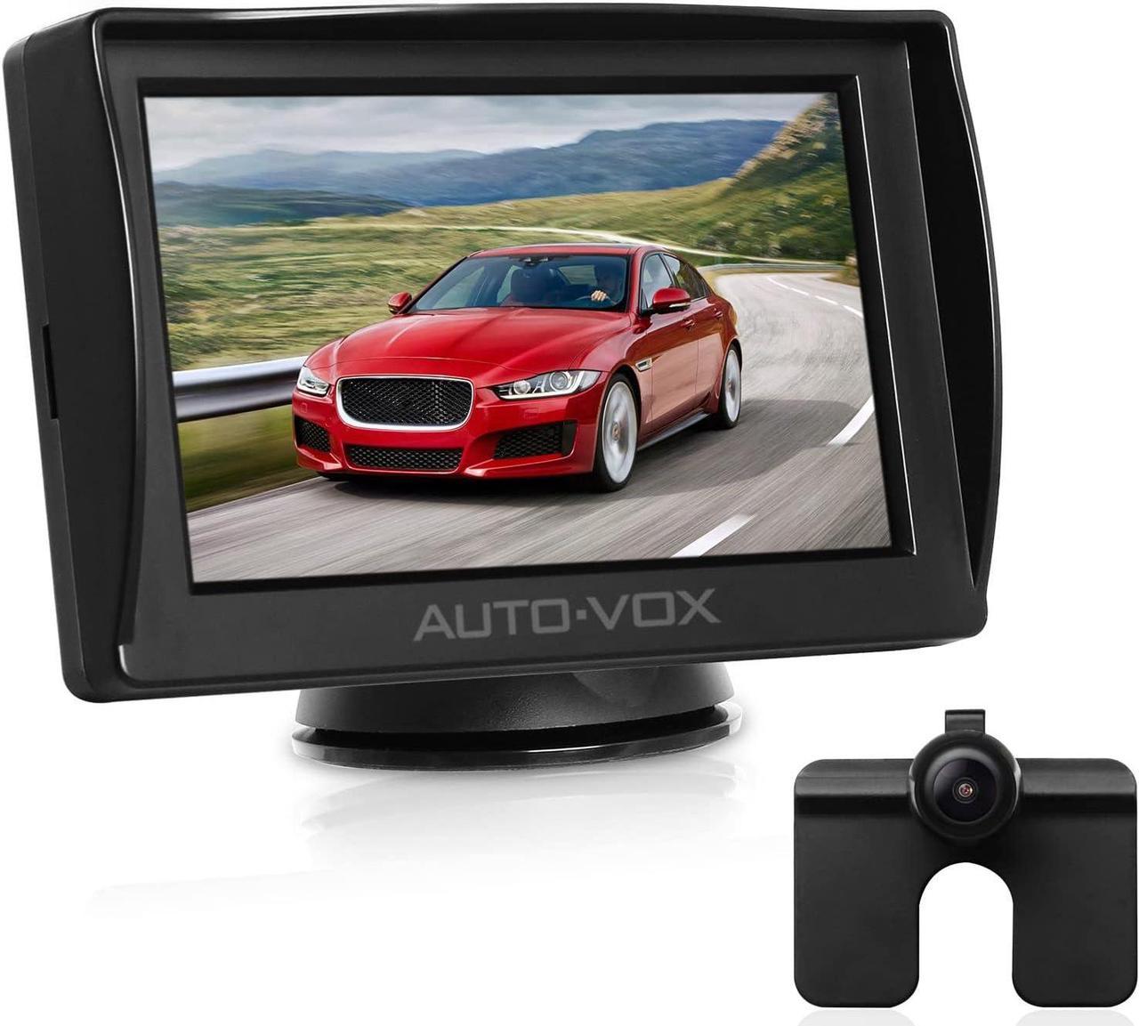 AUTO-VOX M1 Car Backup Camera Rear View Monitor Kit, 4.3'' LCD Rear View Monitor, One Wire Installation Reverse Camera for Cars, Pickups, Trailers