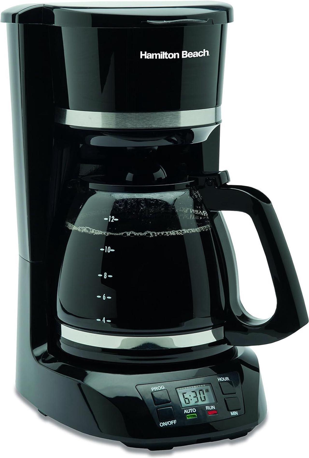 Hamilton Beach® 12 Cup Coffeemaker with Digital Clock, Black,43874