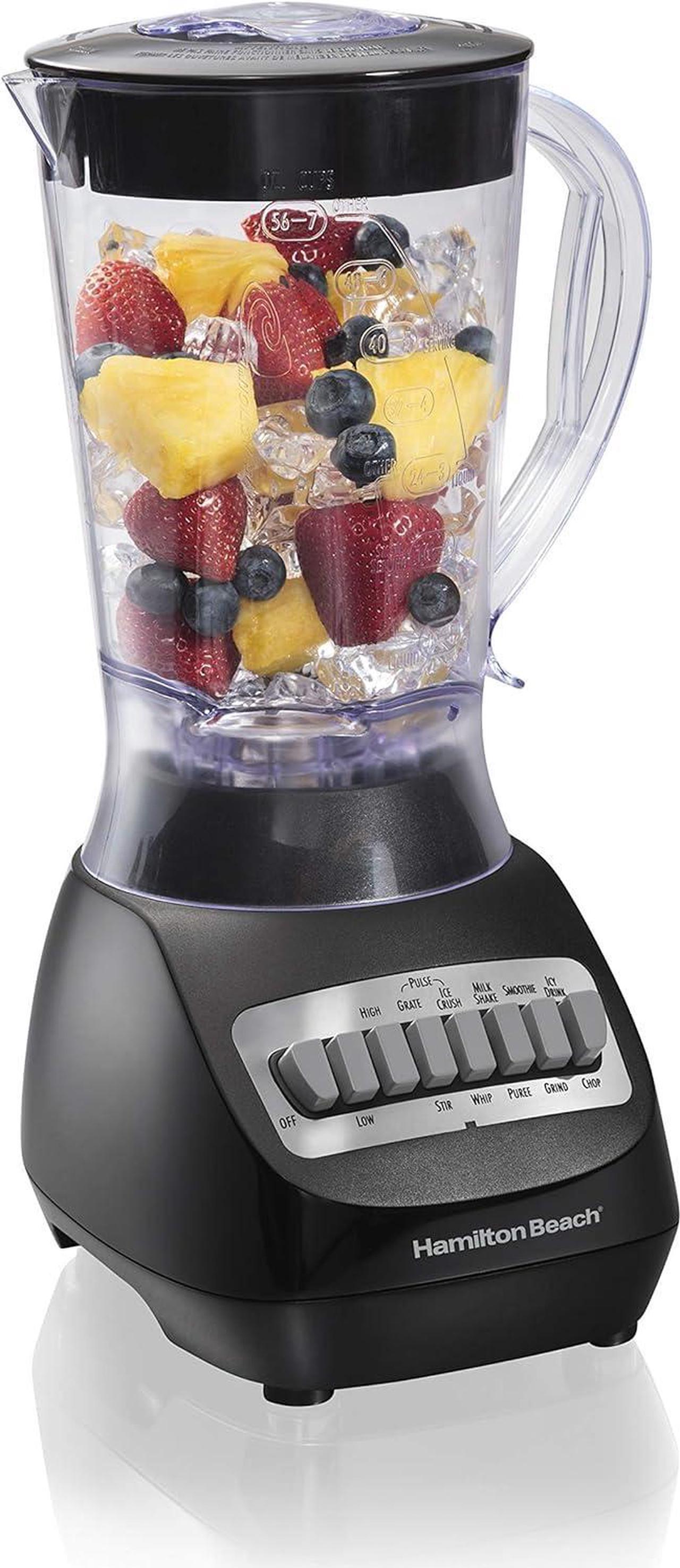 Hamilton Beach 56 Ounce 650W 10 Speed & Pulse Countertop Smoothie Blender, Black (50190FG)