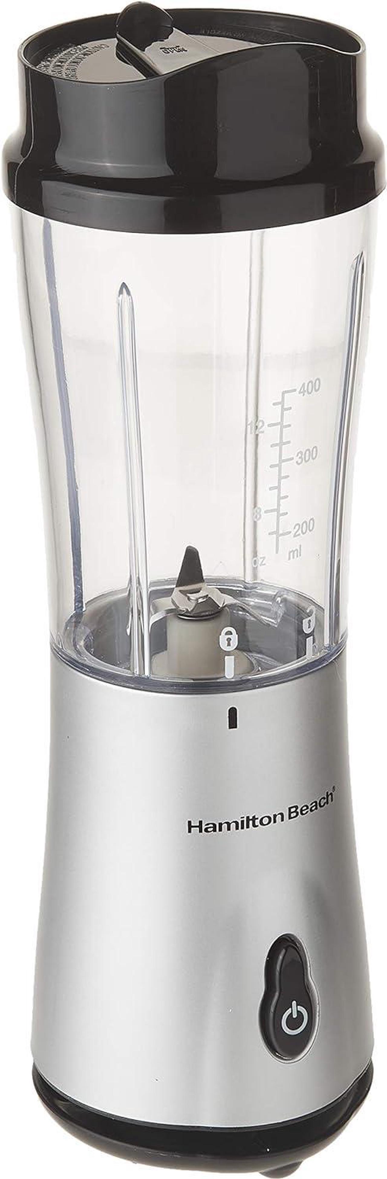 Hamilton Beach® Single-Serve Blender with Travel Lid 14 oz.,Silver, 51107C