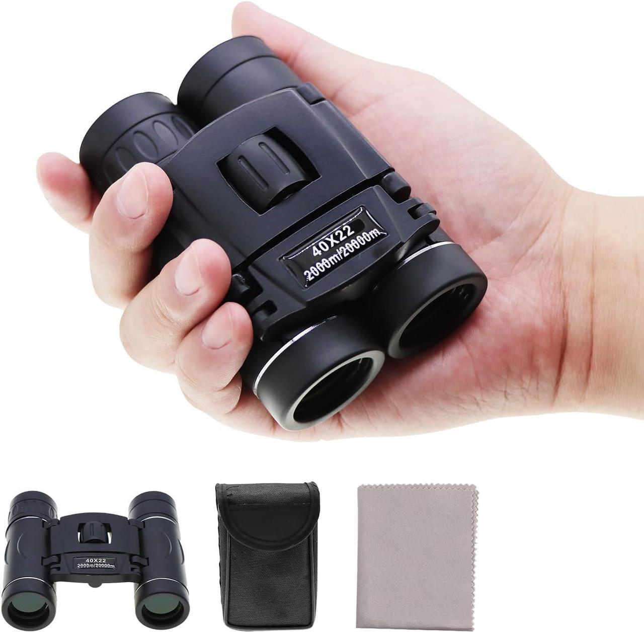 BLACKICE 40X22 Compact Binoculars for Adults, High Powered Mini Pocket Binoculars, Waterproof Small Binoculars for Bird Watching, Hunting, Concert, Theater, Opera, Traveling, Sightseeing