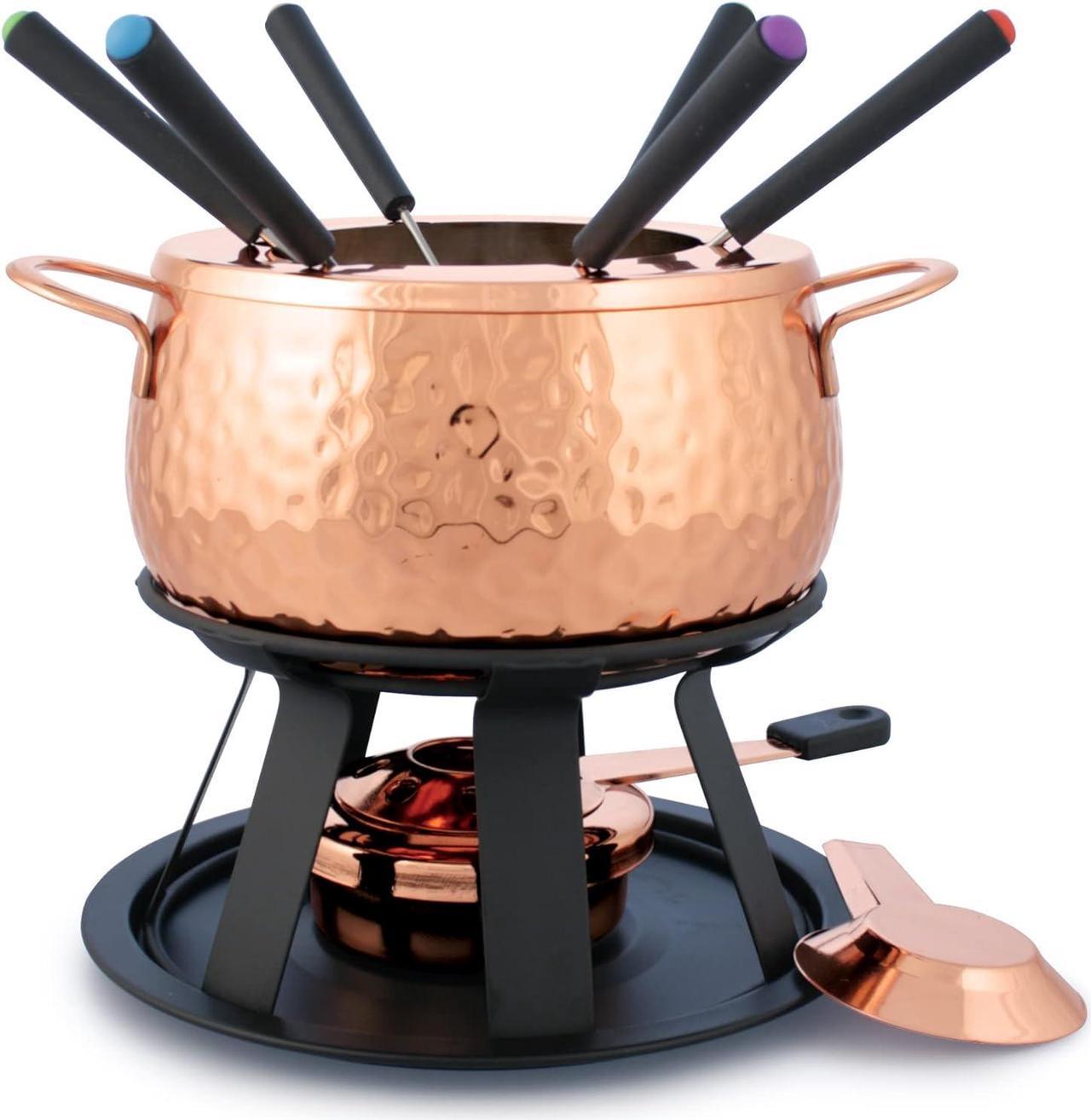 Swissmar F66915 11-Piece Biel Meat Fondue Set, Copper